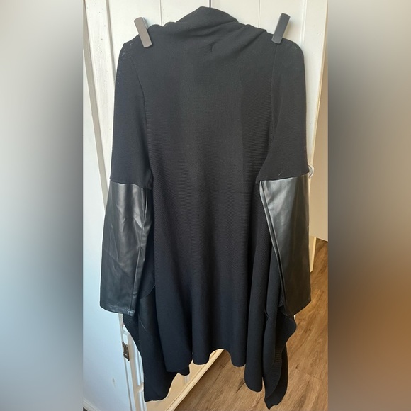 REVOLVE Blank NYC Black
Cotton Sweater Faux Leather Combo Wrap cardigan - Picture 13 of 13